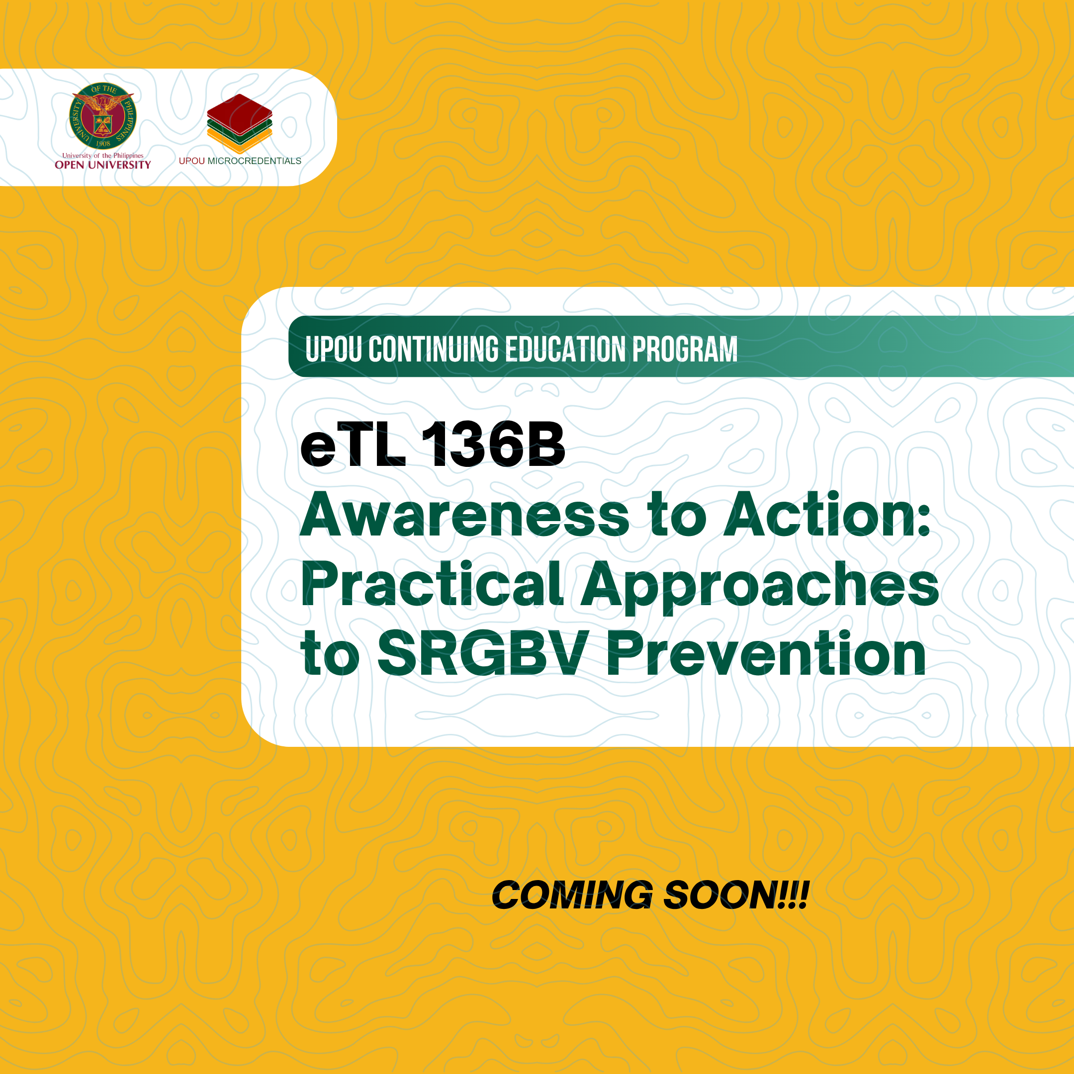 eTL 136B Awareness to Action: Practical Approaches to SRGBV prevention